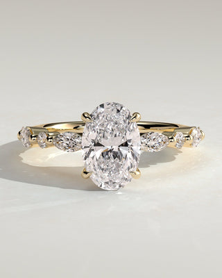 Round Halo, Pave & Split Shank Engagement Ring – 1.93 CT Lab Grown Diamond