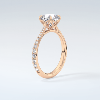 2.0 CT Cushion Cut Pave Style Moissanite Engagement Ring 12