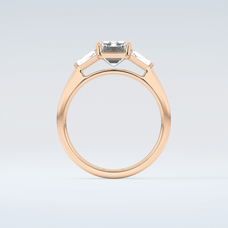 2.0 CT Emerald Cut Three Stone Moissanite Engagement Ring 8