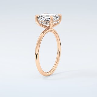 2.0 CT Asscher Cut Hidden Halo Moissanite Engagement Ring 12