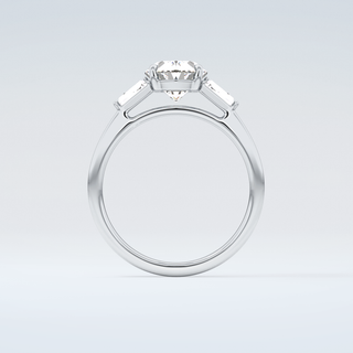 2.0 CT Oval Cut Three Stone Moissanite Engagement Ring 14