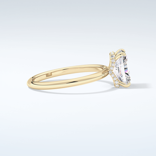 2.0 CT Radiant Cut Hidden Halo Moissanite Engagement Ring 4