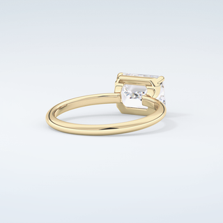 2.0 CT Emerald Cut Solitaire Moissanite Engagement Ring 3