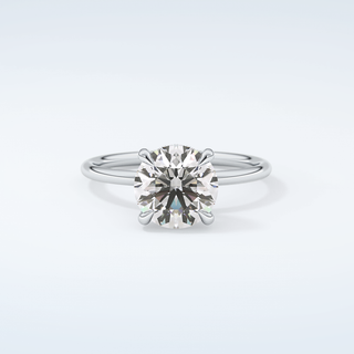2.0 CT Round Cut Hidden Halo Moissanite Engagement Ring 13