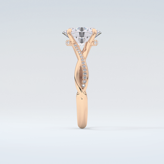 2.0 CT Oval Cut Hidden Halo Twisted Shank Moissanite Engagement Ring 11