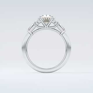 2.0 CT Oval Cut Cluster Style Moissanite Engagement Ring 14