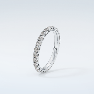 0.84 TCW Round Shaped Moissanite Wedding Band 18