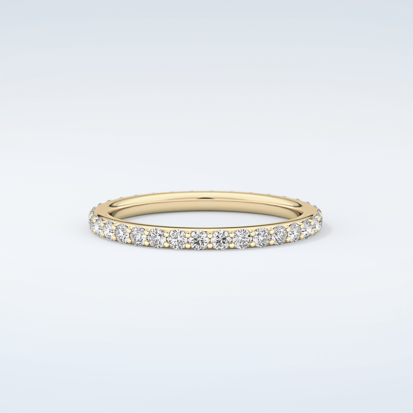 0.74 TCW Round Shaped Moissanite Wedding Band