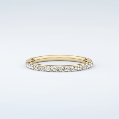 0.74 TCW Round Shaped Moissanite Wedding Band