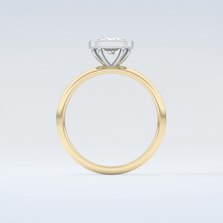 2.0 CT Cushion Cut Bezel Solitaire Moissanite Engagement Ring 2