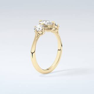 2.0 CT Cushion Cut Three Stone Moissanite Engagement Ring 6