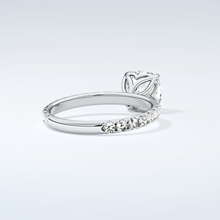 1.5 CT Cushion Cut Pave Moissanite Engagement Ring 15