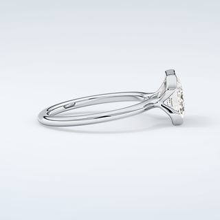 2.0 CT Emerald Cut Half Bezel Moissanite Engagement Ring 16