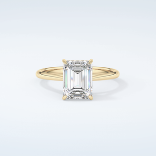 2.0 CT Emerald Cut Solitaire Moissanite Engagement Ring 1