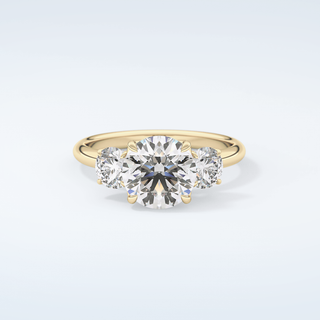 1.5 CT Round Cut Three Stone Moissanite Engagement Ring 1