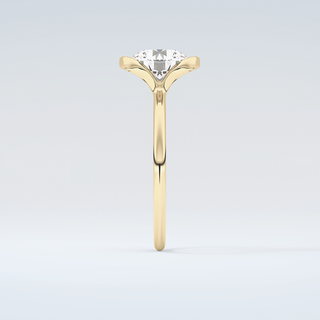 2.0 CT Round Cut Half Bezel Moissanite Engagement Ring 5