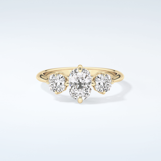 2.0 CT Cushion Cut Three Stone Moissanite Engagement Ring 1