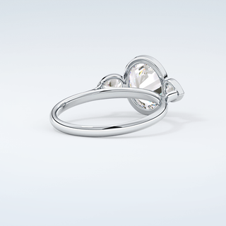 1.5 CT Oval Cut Three Stone Moissanite Engagement Ring 15
