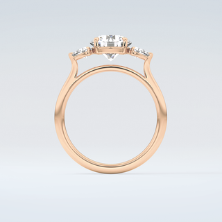 1.5 CT Round Cut Three Stone Moissanite Engagement Ring 8