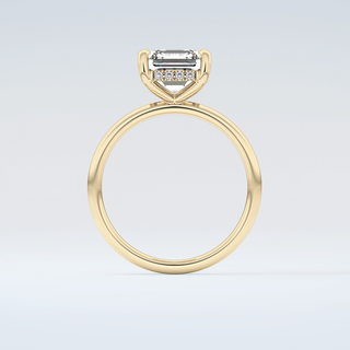 2.0 CT Asscher Cut Hidden Halo Moissanite Engagement Ring 2