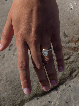 2 CT Round Three Stones Lab Grown Diamond Engagement Ring