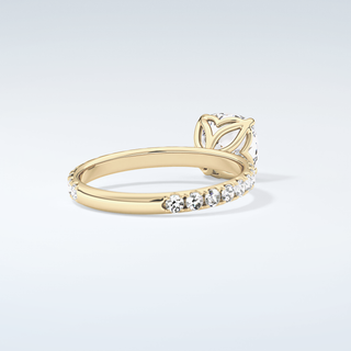 1.5 CT Cushion Cut Pave Moissanite Engagement Ring 3