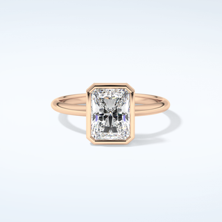 2.0 CT Radiant Cut Bezel Solitaire Moissanite Engagement Ring 7