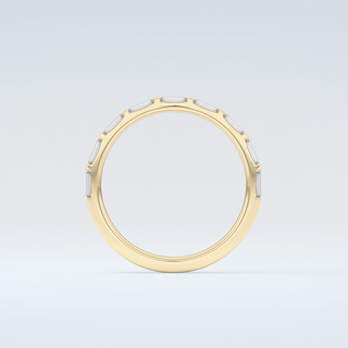 0.54 TCW Baguette Shaped Moissanite Wedding Band 2