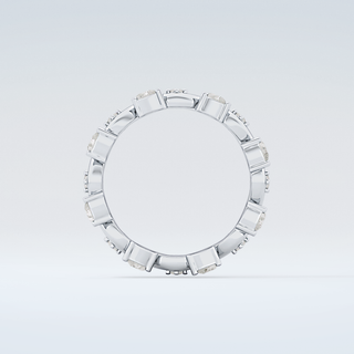 0.56 TCW Round & Pear Shaped Moissanite Wedding Band 14