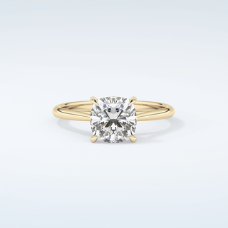2.0 CT Cushion Cut Solitaire Moissanite Engagement Ring 1