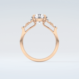 2.0 CT Round Cut Cluster Style Moissanite Engagement Ring 8