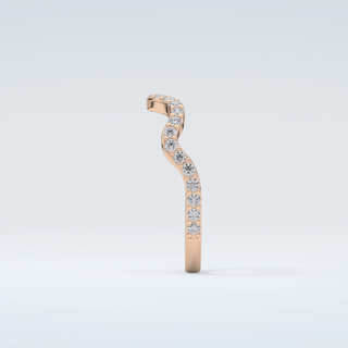 0.58 TCW Round Shaped Moissanite Wedding Band 11