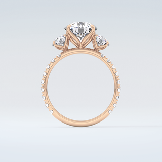 1.5 CT Round Cut Three Stone Moissanite Engagement Ring 8