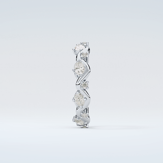 0.56 TCW Round & Oval Shaped Moissanite Wedding Band 17