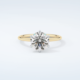 2.0 CT Round Cut Solitaire Moissanite Engagement Ring 1
