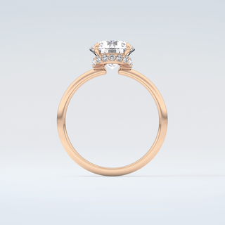 2.0 CT Round Cut Hidden Halo Moissanite Engagement Ring 8