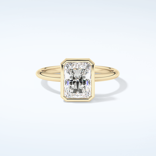 2.0 CT Radiant Cut Bezel Solitaire Moissanite Engagement Ring 1