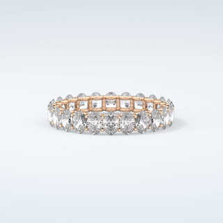 3.15 TCW Oval Shaped Moissanite Wedding Band 7