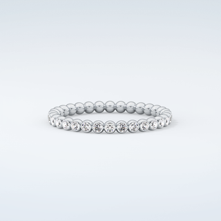 0.7 TCW Round Shaped Moissanite Wedding Band 16