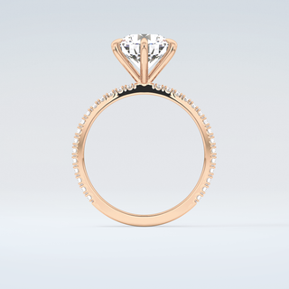 2.0 CT Round Cut Pave Moissanite Engagement Ring 8