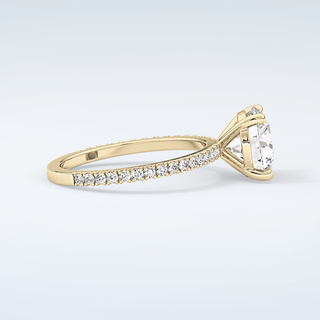 2.0 CT Round Cut Pave Moissanite Engagement Ring 4