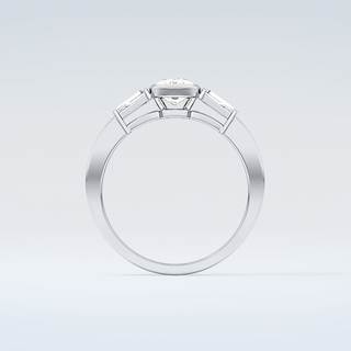 2.0 CT Oval Cut Three Stone Moissanite Engagement Ring 14