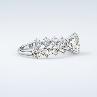 2.0 CT Round Cut Pave Moissanite Engagement Ring 16