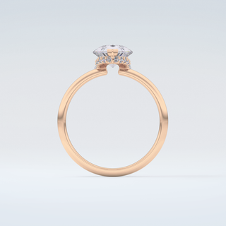 2.0 CT Pear Cut Hidden Halo Moissanite Engagement Ring 8