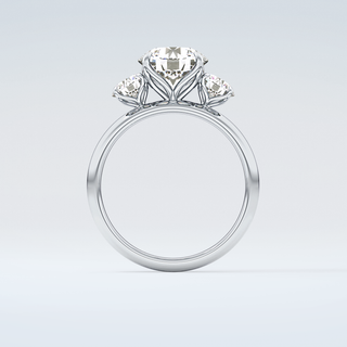 1.5 CT Round Cut Three Stone Moissanite Engagement Ring 14