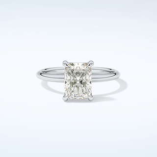 2.0 CT  Radiant Cut Solitaire Moissanite Engagement Ring 13