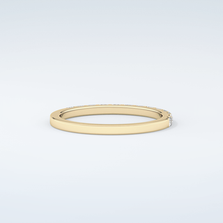 0.54 TCW Princess Shaped Moissanite Wedding Band 3