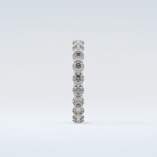 2.1 TCW Round Shaped Moissanite Wedding Band 17