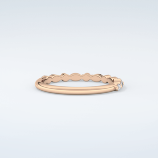 0.32 TCW Round & Marquise Shaped Moissanite Wedding Band 9