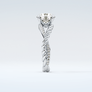 2.0 CT Round Cut Split Shank Moissanite Engagement Ring 17